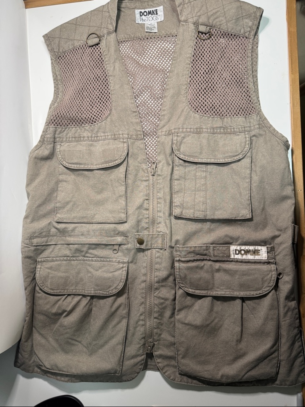 Vintage Domke PhoTOGS Vest Medium Photographer  Fishing Hunting Taupe Field